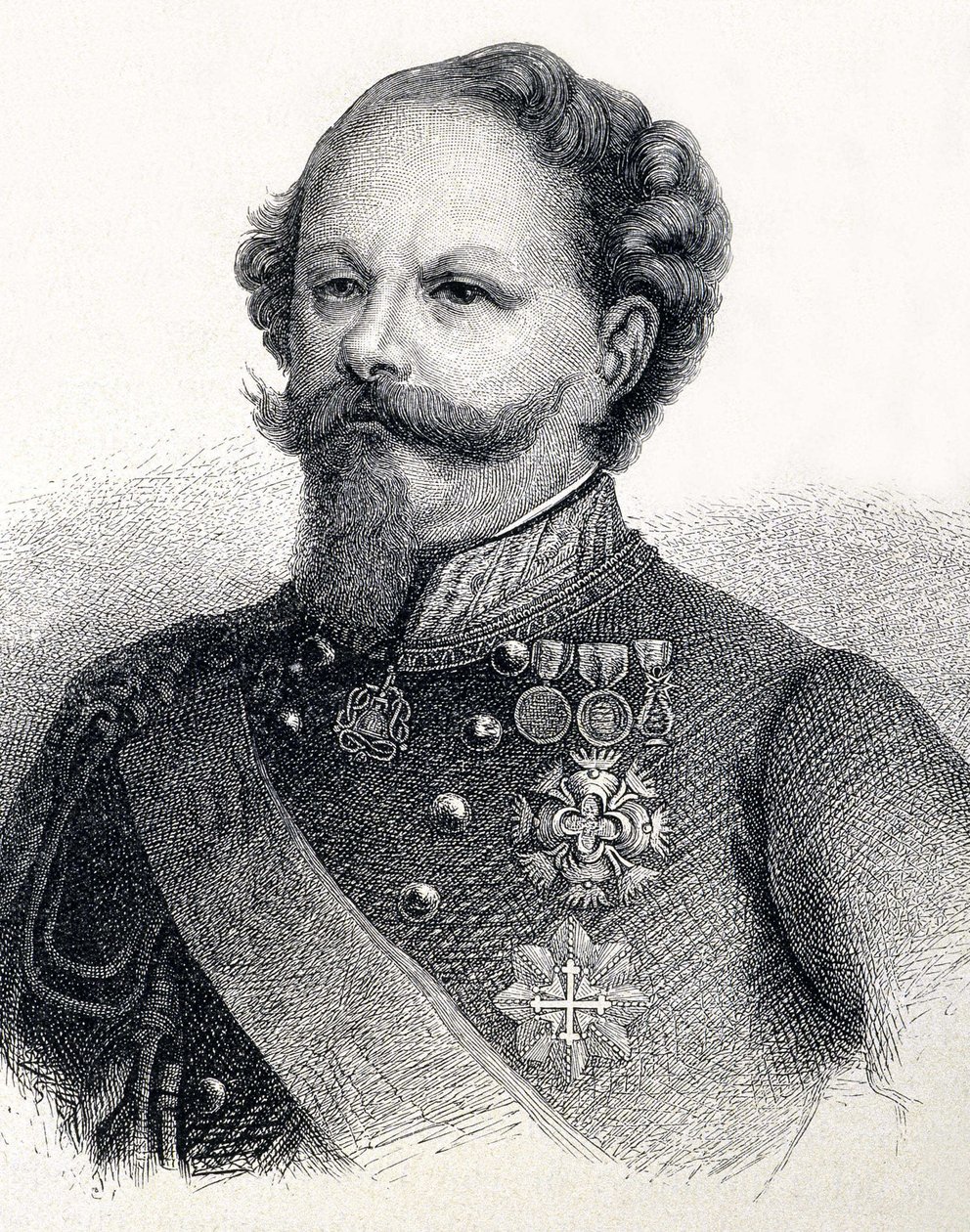 Victor Emmanuel II Savoilaisen muotokuva (Victor-Emmanuel), italiaksi Vittorio Emanuele II Savoilainen tekijältä Unknown artist