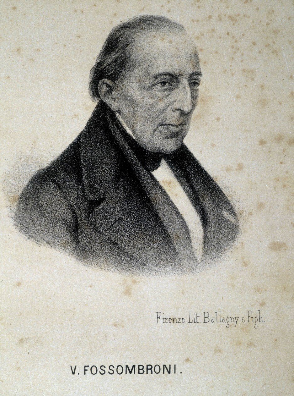 Muotokuva Victorio Fossombronista (1754 - 1844), italialainen insinööri, taloustieteilijä ja intellektuelli. tekijältä Unknown artist