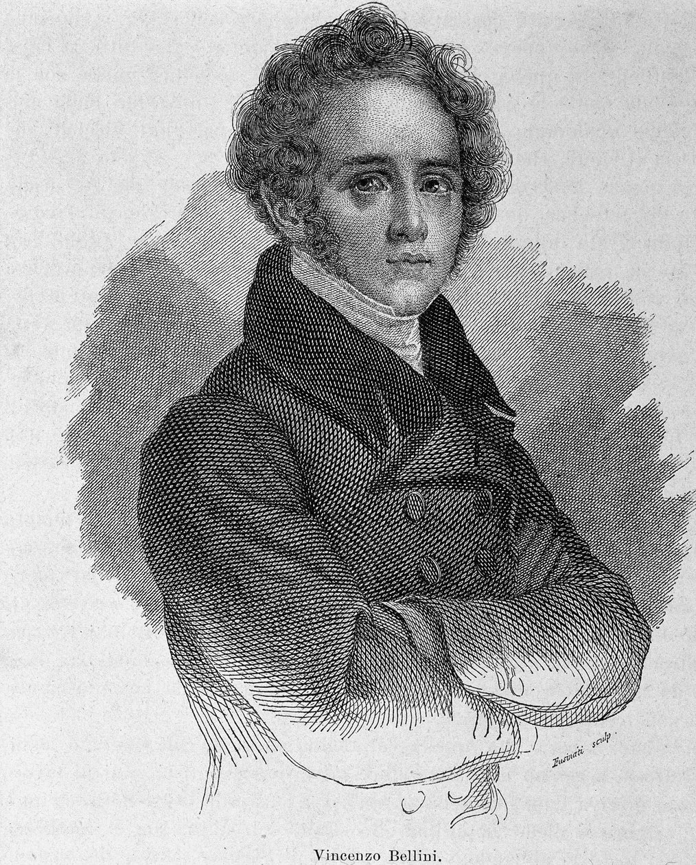 Muotokuva Vincenzo Bellinistä (1801 - 1835), italialainen säveltäjä. tekijältä Unknown artist