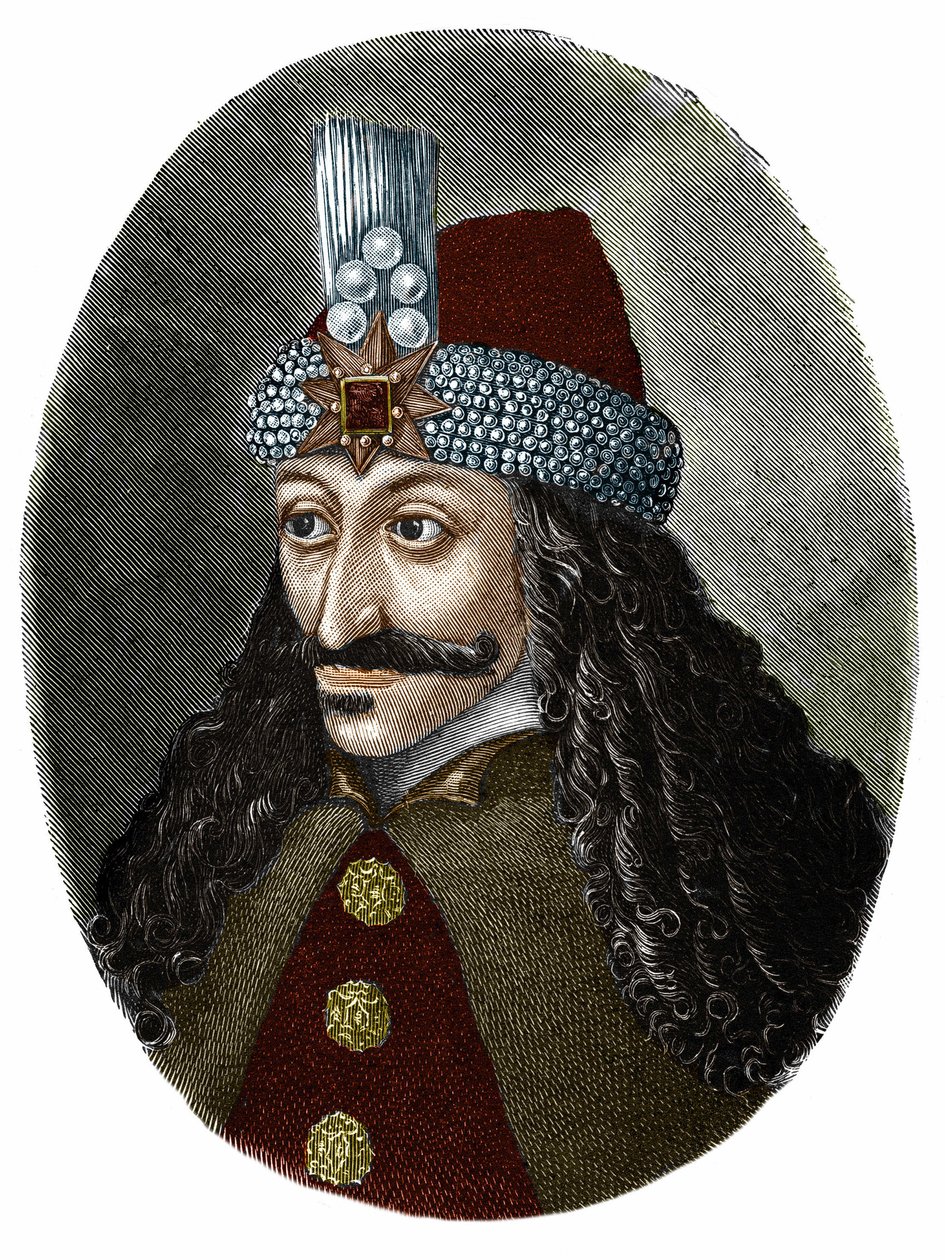 Muotokuva Vlad Tepes III:sta, työntäjästä tai Draculasta (1431-1476), joka inspiroi Bram Stokeria vuonna 1897 kirjoitetun Draculan hahmoon. tekijältä Unknown artist