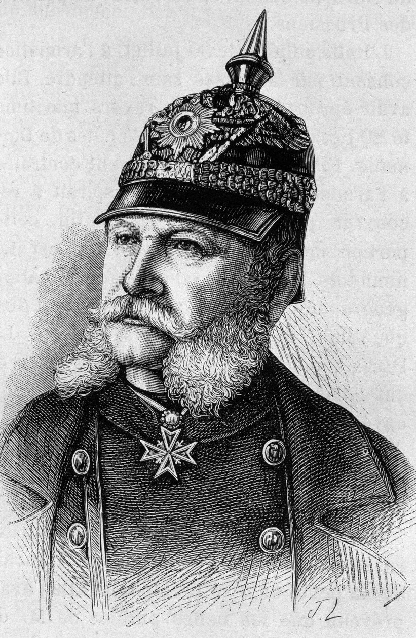 William I:n (1797 - 1888) muotokuva. Kaiverrus 1800-luvun lopusta H. Martinin teokseen "Histoire de France". tekijältä Unknown artist