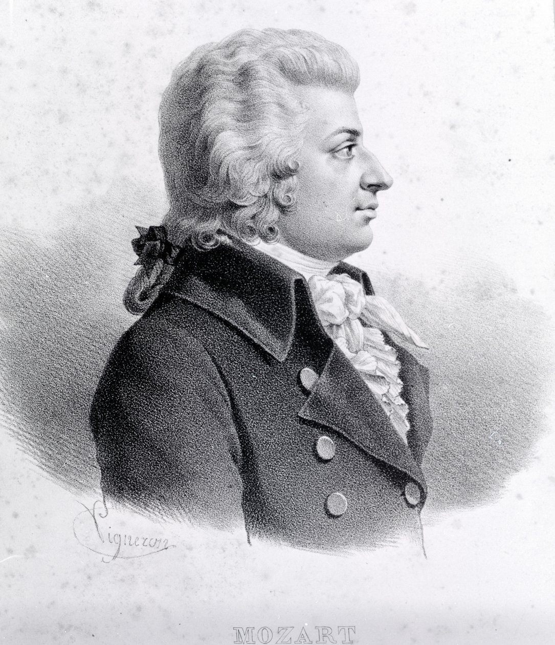 Wolfgang Amadeus Mozartin (1756 - 1791) muotokuva. tekijältä Unknown artist