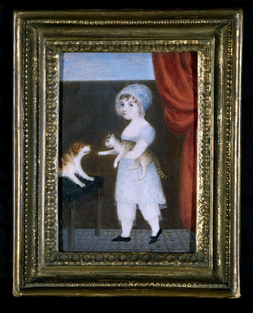 Tytön muotokuva, n. 1820 (akvarelli norsunluun päällä) tekijältä Unknown artist
