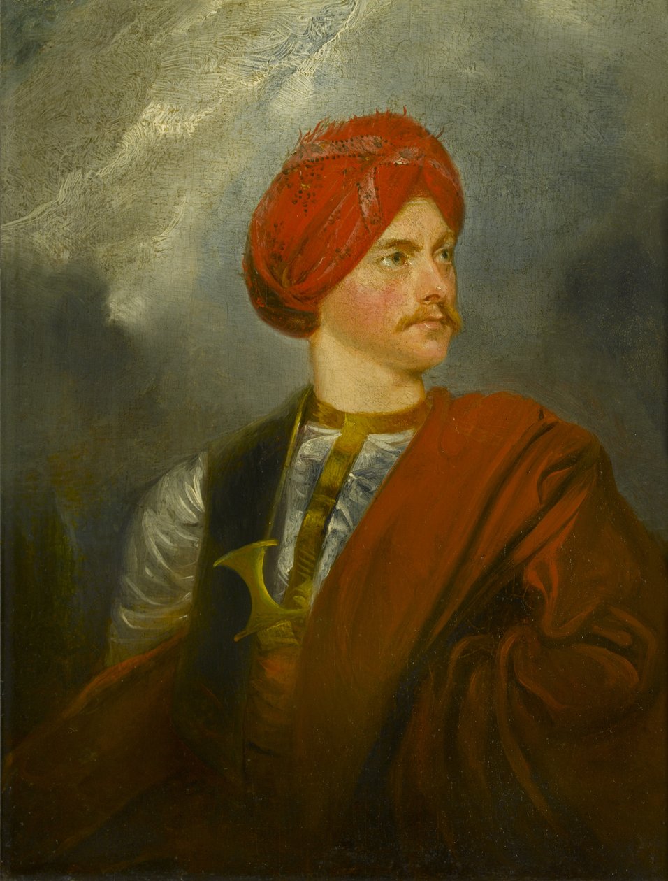 Miehen muotokuva itämaisessa asussa, n. 1835-1840 (öljy paneelille) tekijältä Unknown artist
