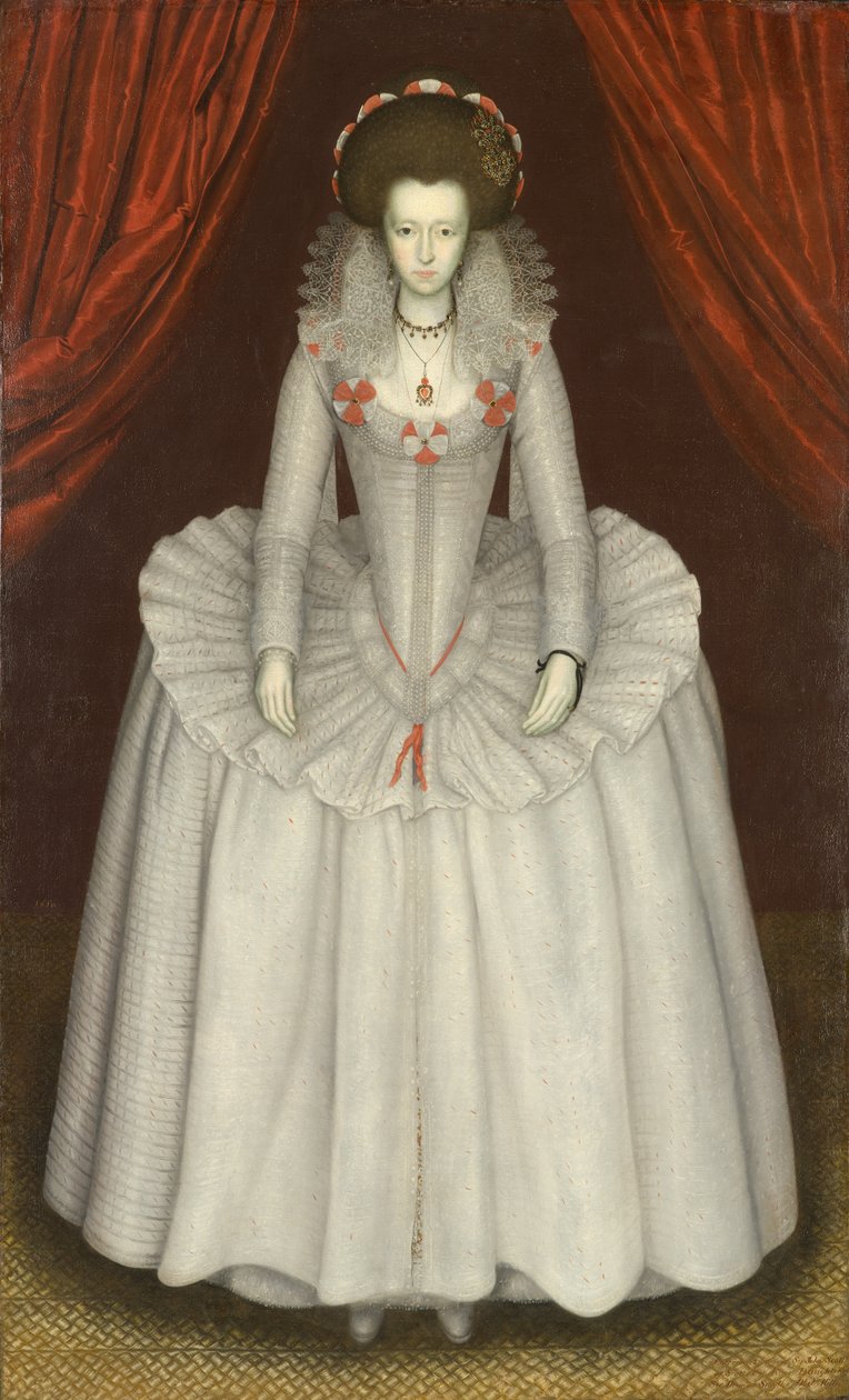 Naisen muotokuva, luultavasti Ann Finch, Lady Twysden (1574-1638) tekijältä Unknown artist