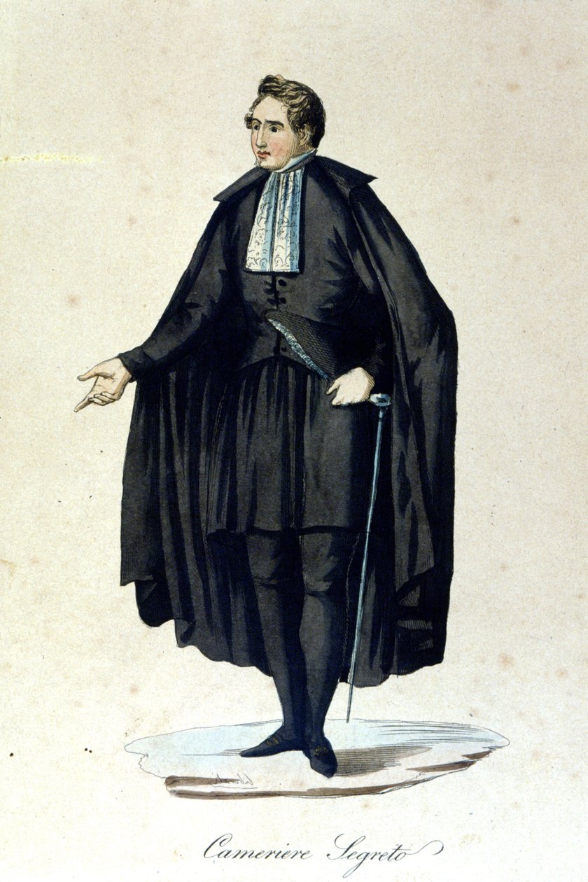 Muotokuva salaisesta kamerasta Vatikaanin valtiosta. 1800-luvun kaiverrus. tekijältä Unknown artist