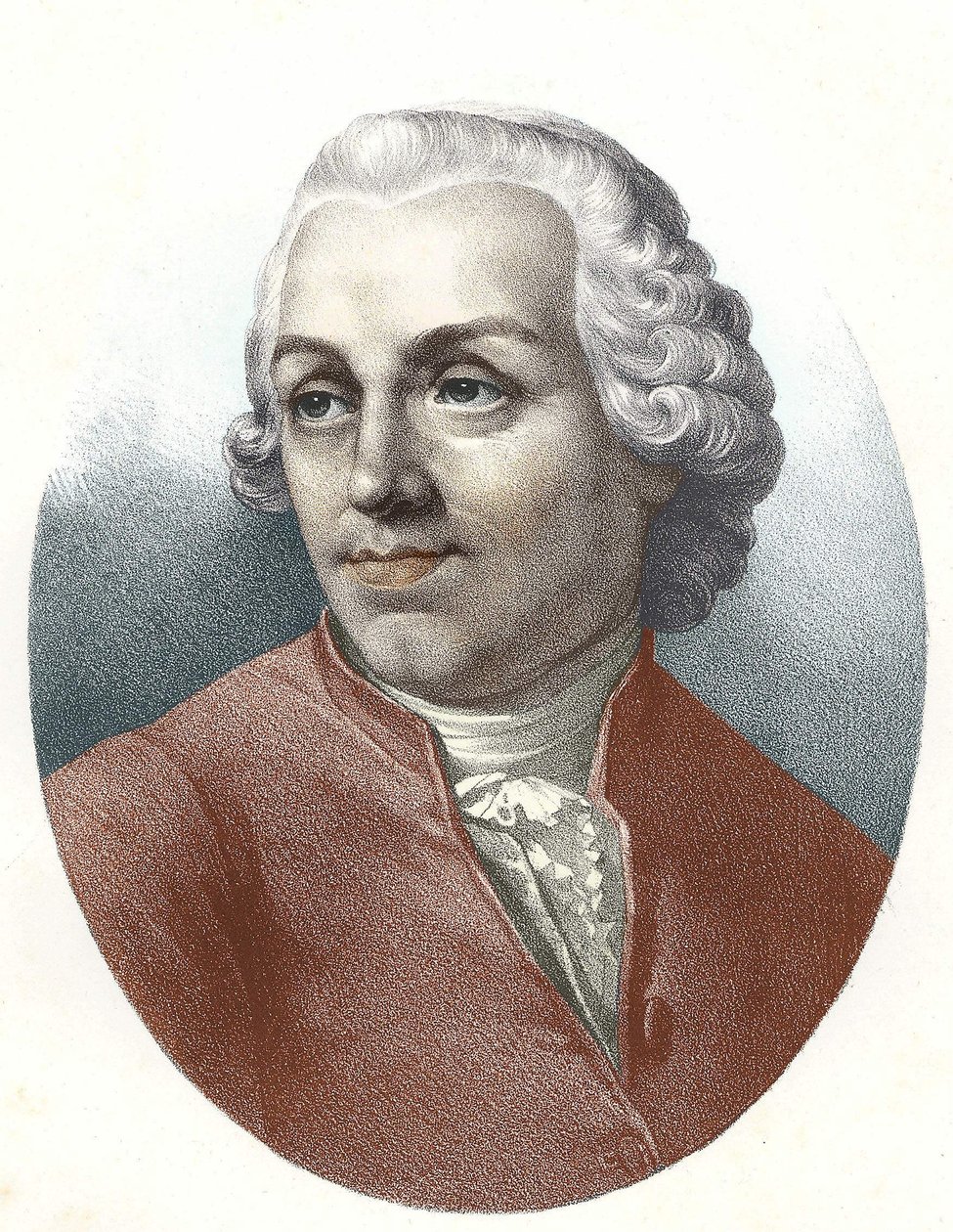 Abbe Etienne Bonnot de Condillacin (1715 - 1780) muotokuva ranskalaisesta filosofista. tekijältä Unknown artist