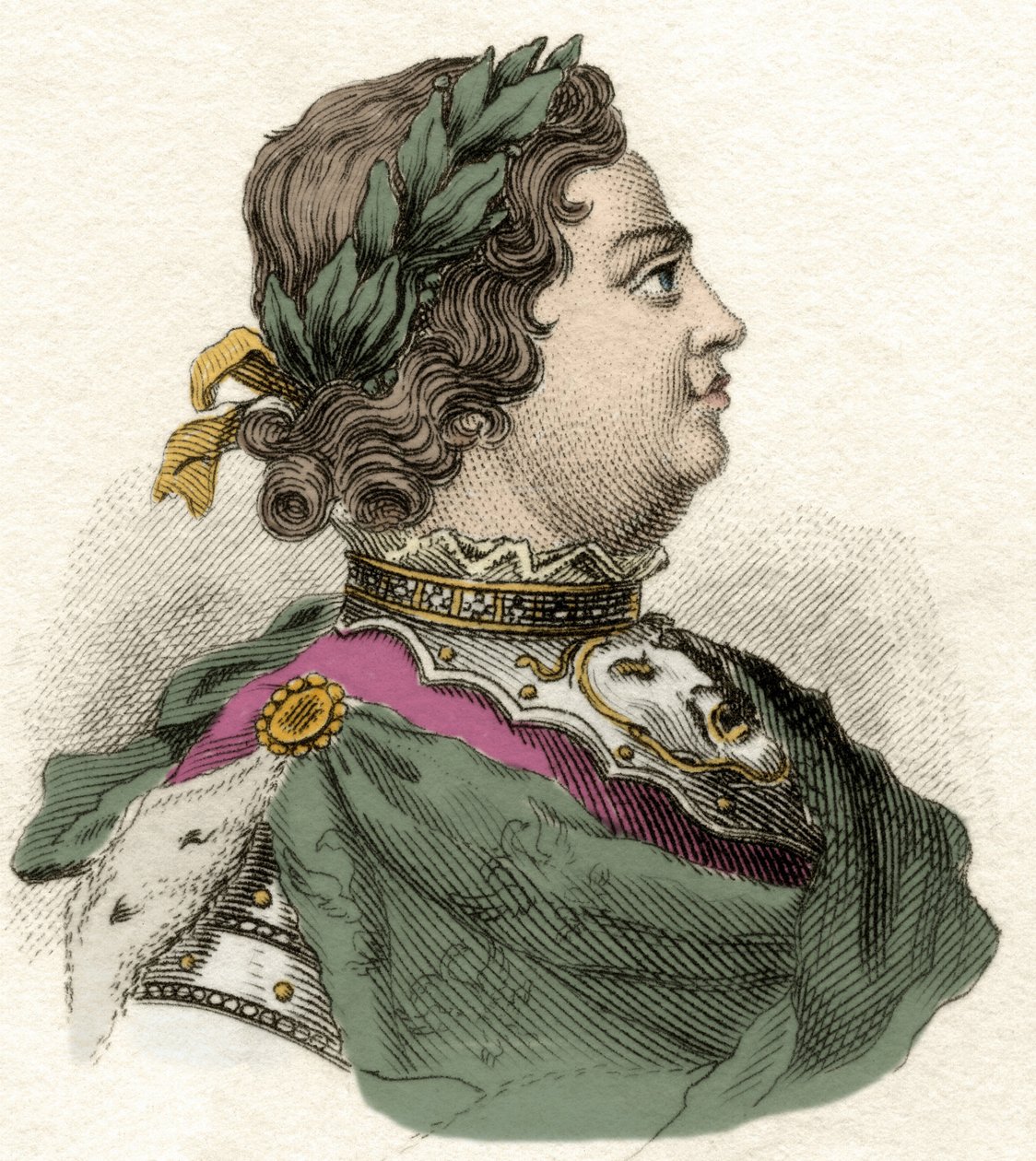 Keisari Pietari I Suuren (1672-1725) muotokuva (Keisari Pietari I Suuren muotokuva). tekijältä Unknown artist