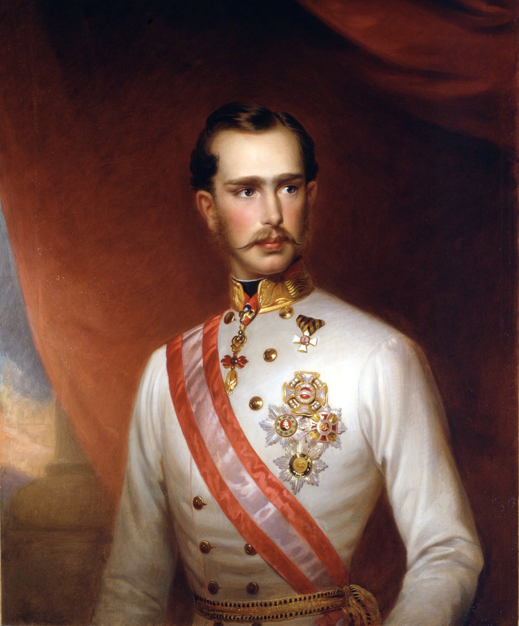 Itävallan keisarin Francis Joseph I:n (1830 - 1916) muotokuva. Anonyymi maalaus. Risorgimento-museo, Milano. tekijältä Unknown artist