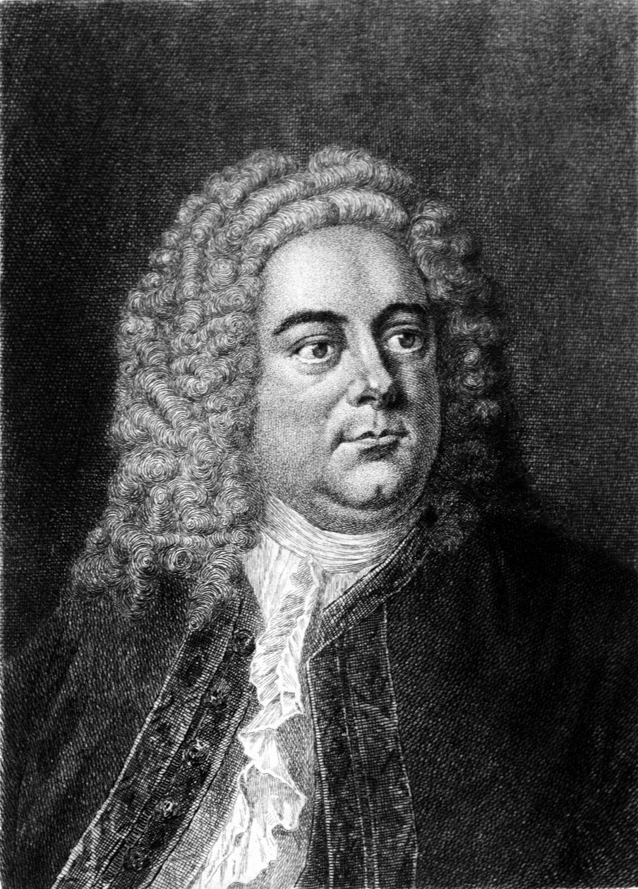 Muotokuva saksalaista alkuperää olevasta englantilaisesta säveltäjästä George Frederick Händelistä (Georg Friedrich Handel tekijältä Unknown artist