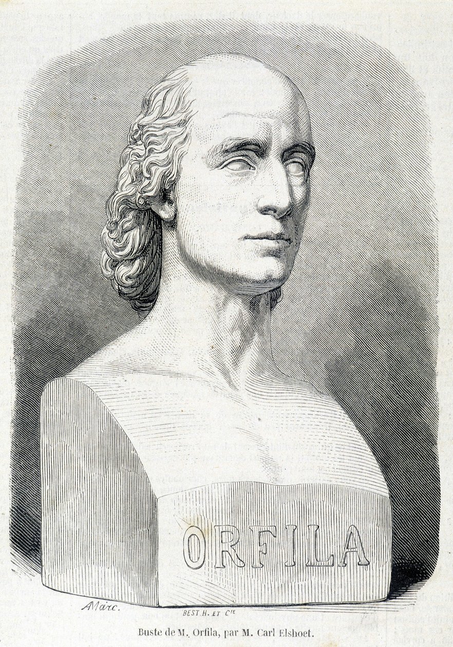 Muotokuva ranskalaisesta lääkäristä ja kemististä Orfilasta (1787 - 1853). tekijältä Unknown artist