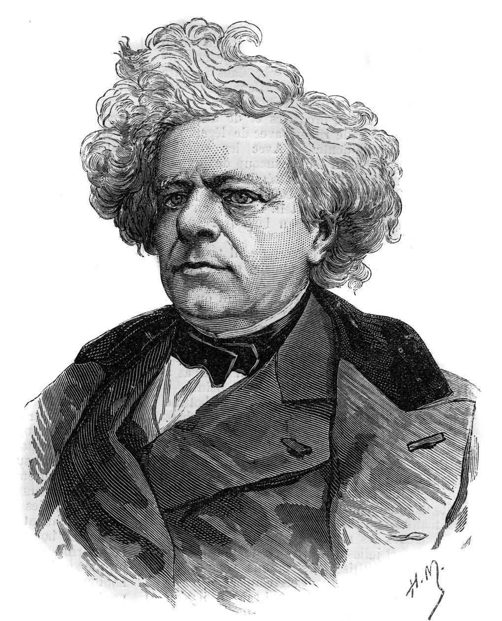 Muotokuva ranskalaisen kirjailijan Michel Massonin (1800-1883) kaiverruksesta vuodelta 1883 tekijältä Unknown artist
