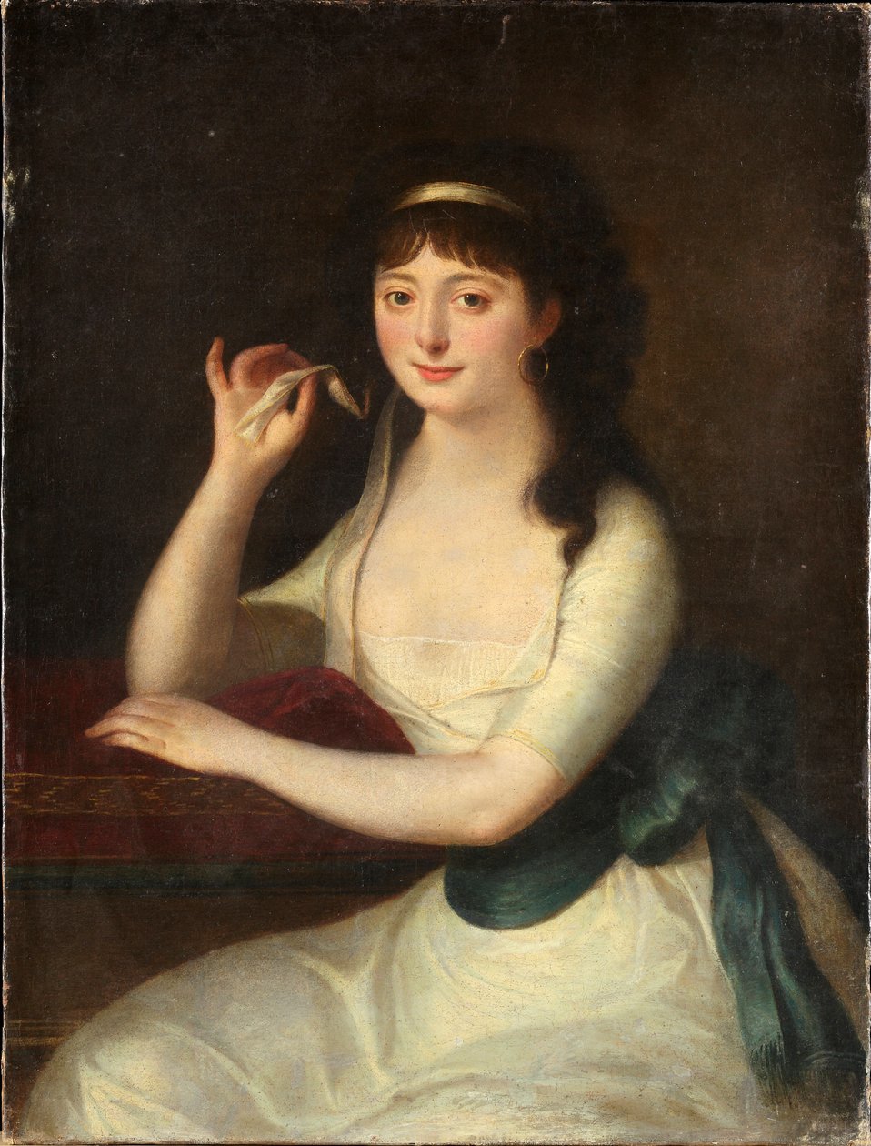 Genovan aristokraatin Luigia Pallavicinin (1772-1841) muotokuva Markiisi ja runoilijoiden museo Anonyymi maalaus. 1800-luvulla. Genes, Galleria d