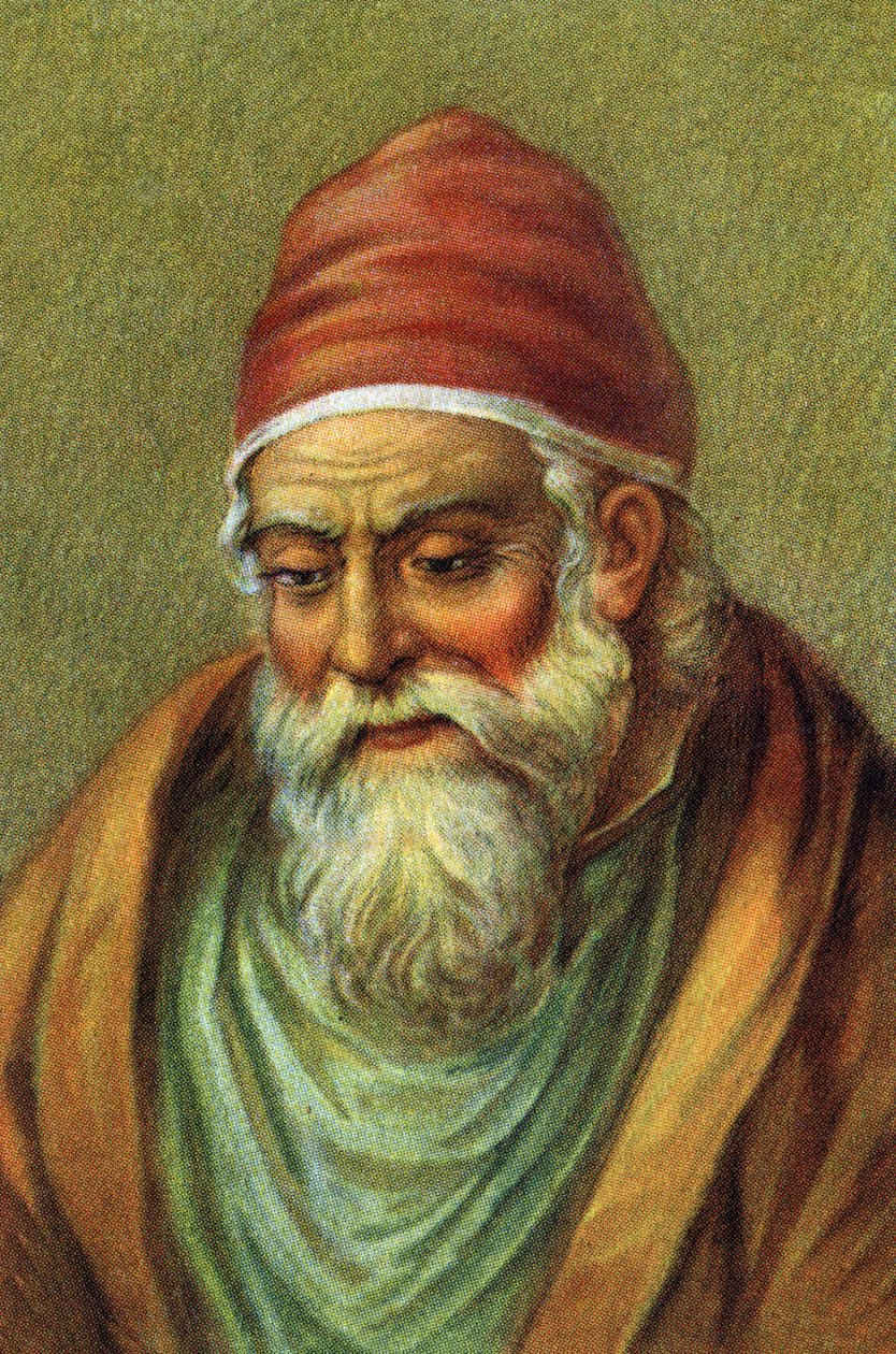 Kreikkalaisen matemaatikon Eukleideen muotokuva . tekijältä Unknown Artist