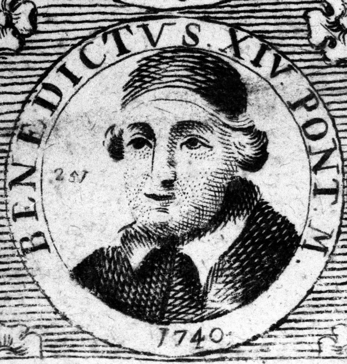 Paavin (1740-1758) Benedictus XIV:n (1675-1758) muotokuva. tekijältä Unknown artist