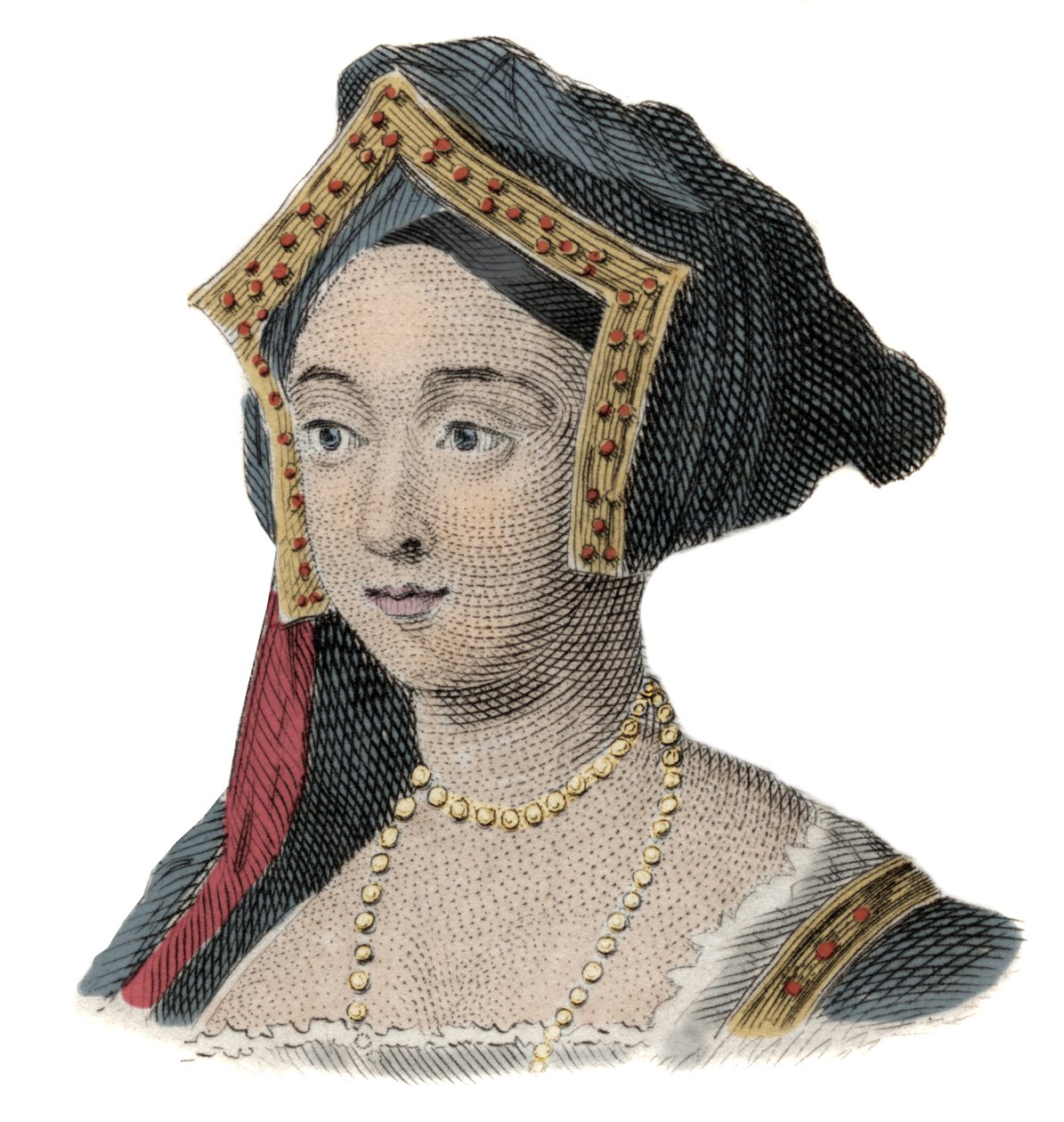 Henry VIII:n vaimon Englannin kuningatar Jane (Jeanne) Seymour (1509-1537) muotokuva tekijältä Unknown artist