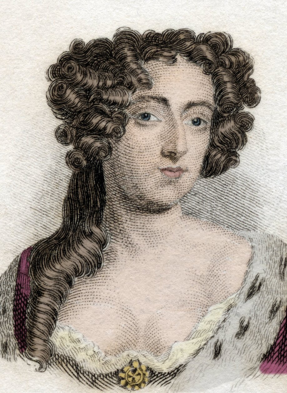 Englannin kuningatar Mary II Stuartin (1662-1694) muotokuva. tekijältä Unknown artist