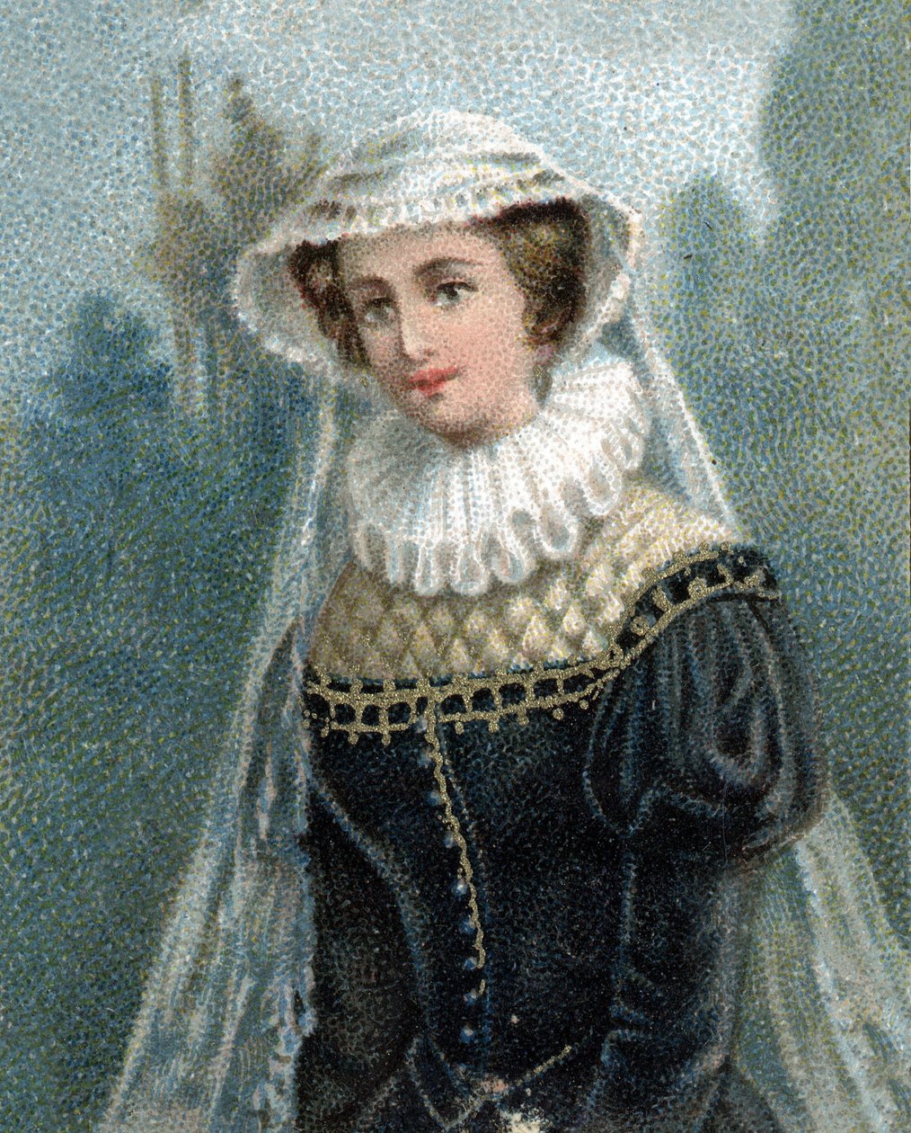 Muotokuva Skotlannin kuningatar Marie Stuartista (1542-1587). tekijältä Unknown artist