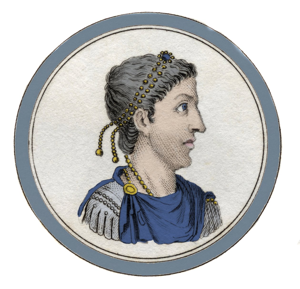 Rooman keisari Flavius Honoriusin (384-423) muotokuva. tekijältä Unknown artist