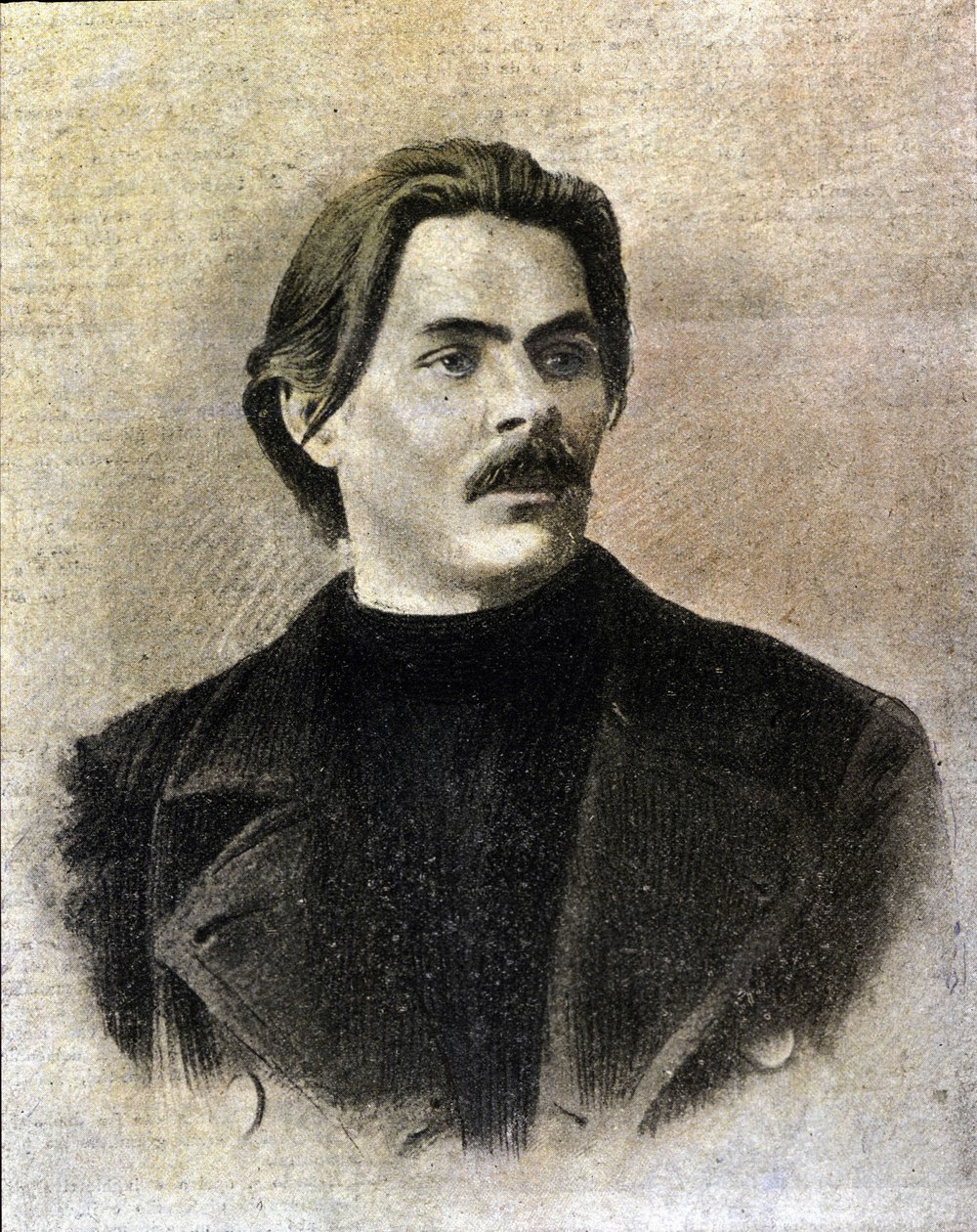 Muotokuva venäläisestä kirjailijasta Maxim Gorki (Gorkij) (1868 - 1936). tekijältä Unknown artist