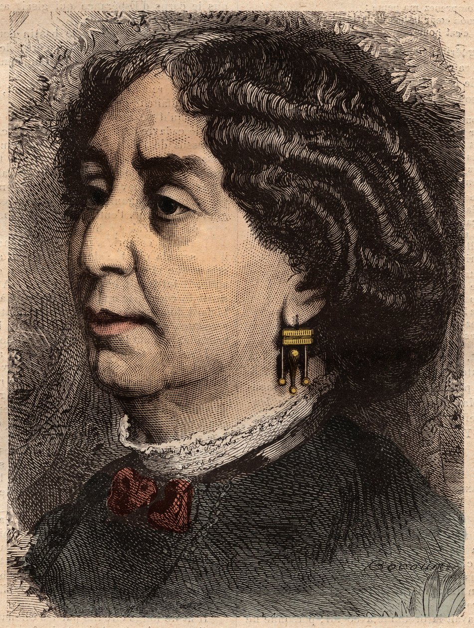 Muotokuva kirjailija George Sandista (1804-1876) Aurore Dupin, Baroness Dudevant”” tekijältä Unknown artist