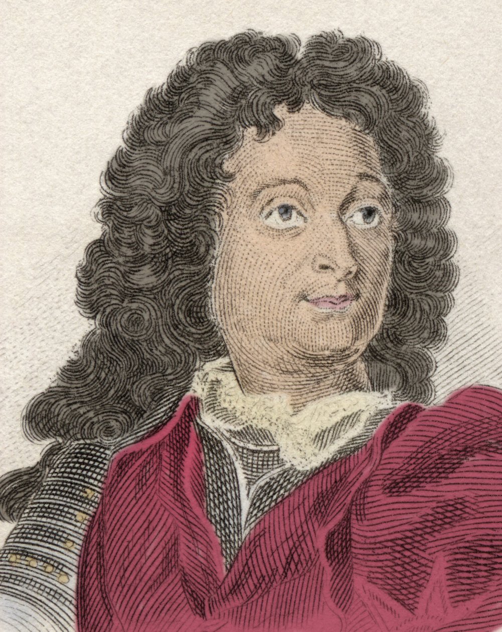 Muotokuva Villarsin (Claude Louis Hector) (1653-1734), Villarsin herttua, Martiguesin prinssi, Melunin varakreivi marechalista. Kaiverrus 1800-luvulta. tekijältä Unknown artist