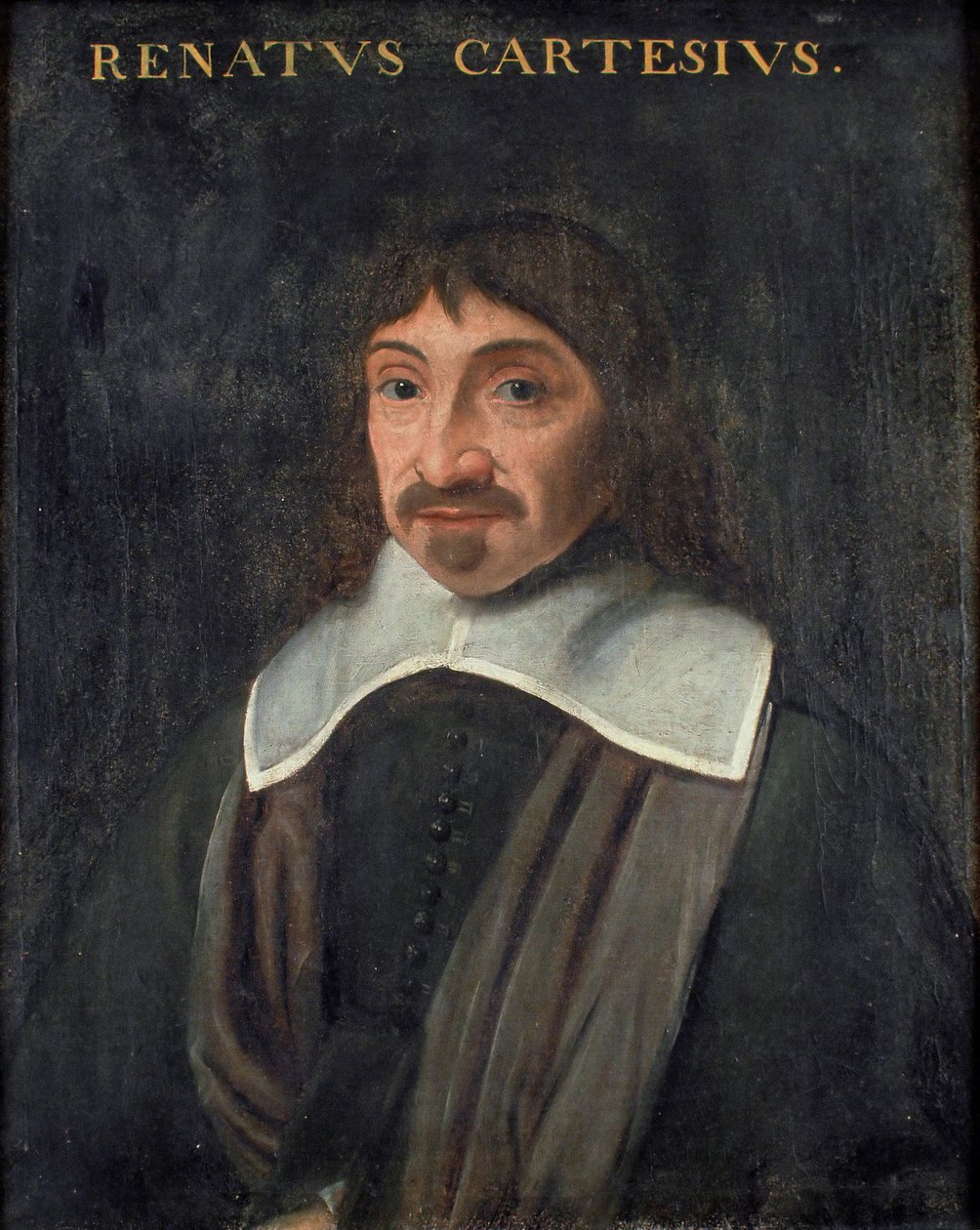 Filosofi Rene Descartesin (1596-1650), Nimetön muotokuva. Öljy kankaalle tekijältä Unknown artist
