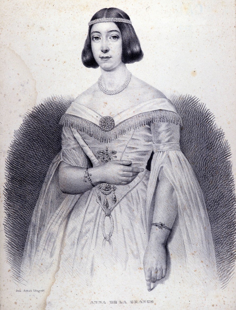 Laulaja Anna de LA GRANGE (1824-1909) muotokuva. tekijältä Unknown artist