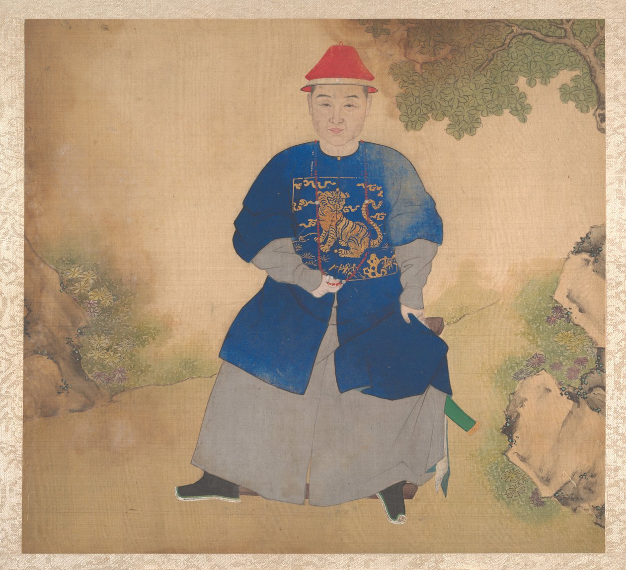 Perheenjäsenten muotokuvia, 1800-luvun puoliväli (yhdeksäntoista lehden albumi; tussi ja väri silkille) tekijältä Unknown Artist