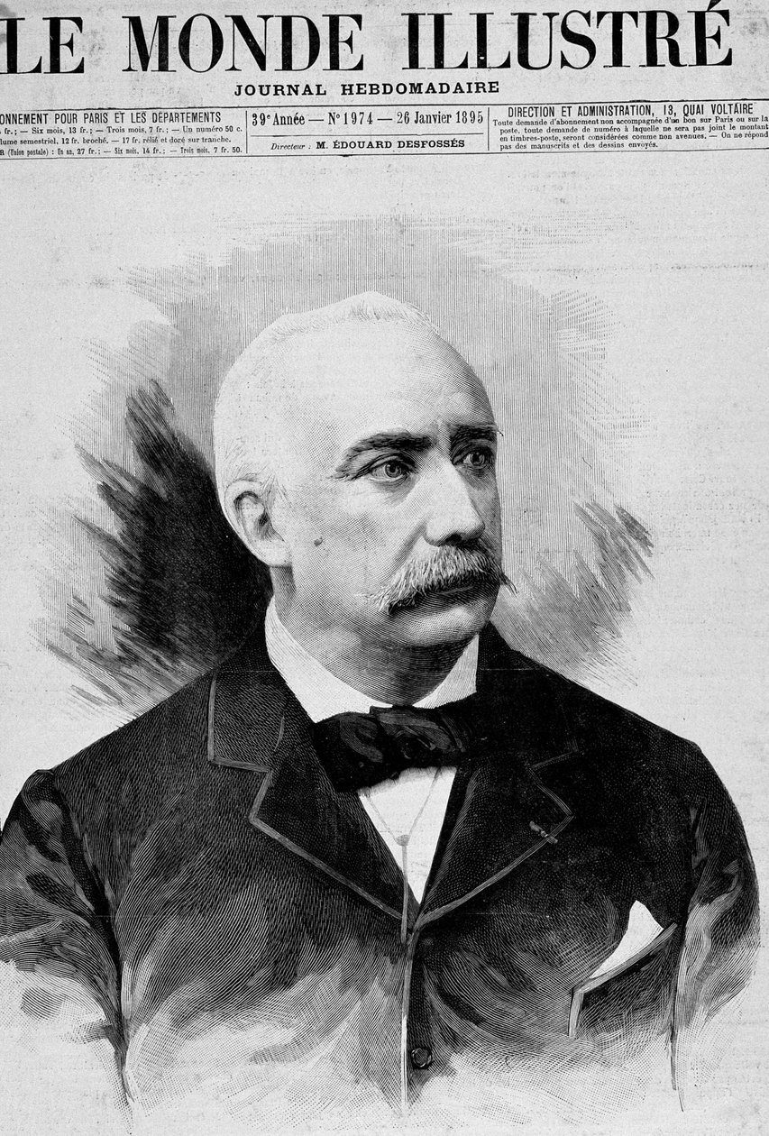 Tasavallan presidentti Félix Faure (1841-1899). "Kuvitettu maailma". 26/01/1895. tekijältä Unknown artist