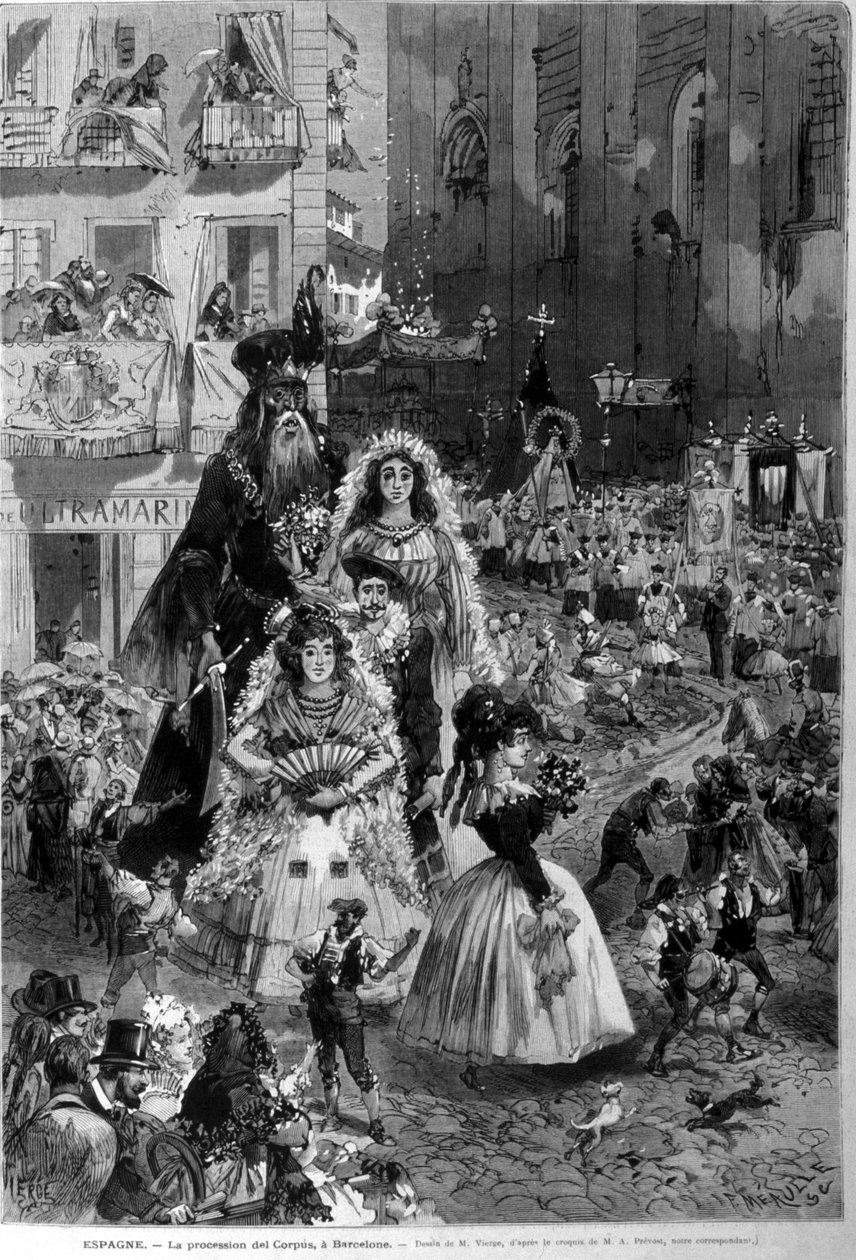 Corpus Dominin kulkue Barcelonaan tekijältä Unknown artist