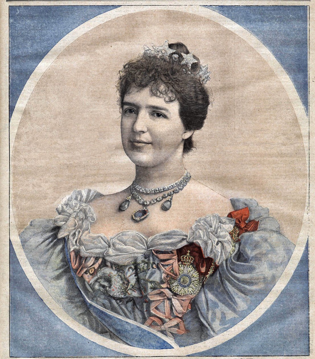 Queen Mary - Portugalin Amélie (1865-1951), syntynyt Orleansin prinsessa, kuningas Kaarle I:n vaimo (1863-1908) tekijältä Unknown artist