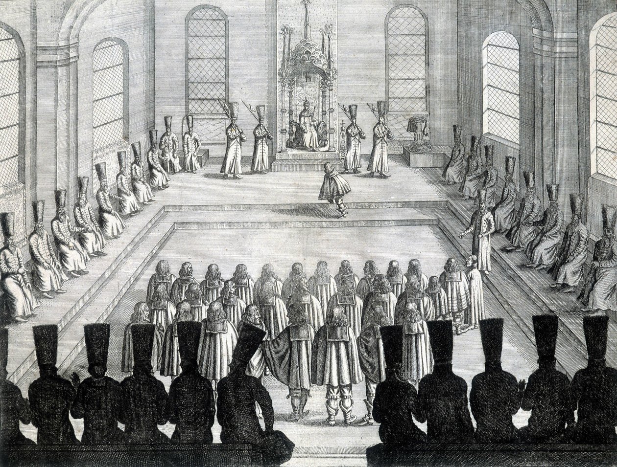 Holsteinin (Saksan osavaltion) suurlähettiläiden vastaanotto Moskovassa vuonna 1632. tekijältä Unknown artist