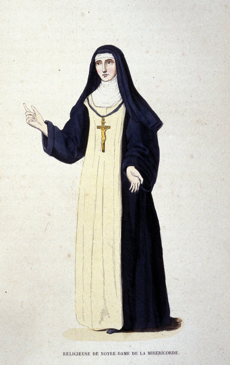 Our Lady of Misericordin uskonto. Kaiverrus albumista uskonnollisista määräyksistä, Pariisi tekijältä Unknown artist