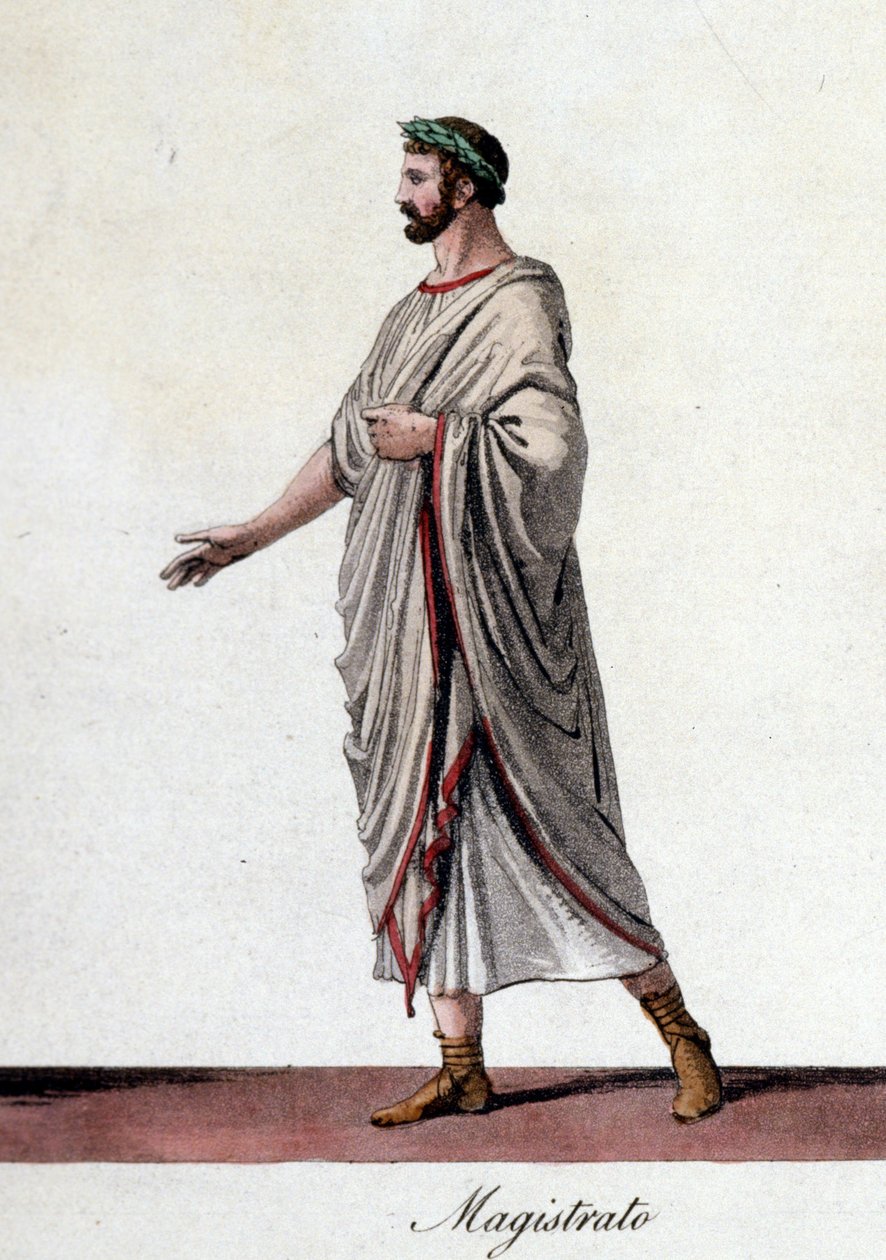 Rooman maistraatin edustus. Kaiverrus 1800-luvun alusta. tekijältä Unknown artist
