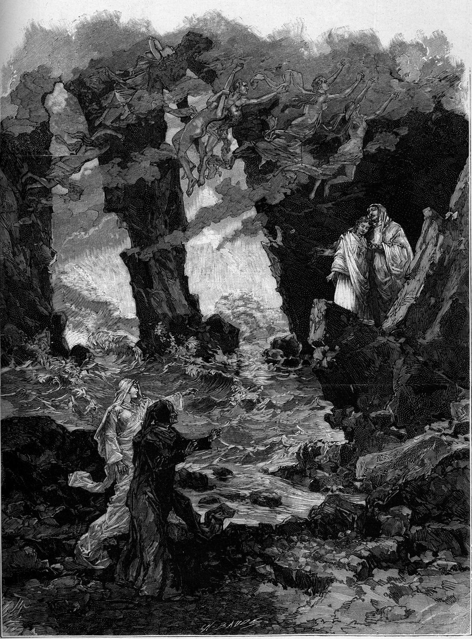 Oopperan esitys: "Francoise de Rimini" Dante Alighierin tarinan mukaan helvetissä (jumalallinen komedia tai Divina commedia). Musiikki: Ambroise Thomas (1811-1896) ja libretto Jules Barbierin (1825-1901) ja Michel Carren (1822-1872). Prologi: Dante a tekijältä Unknown artist