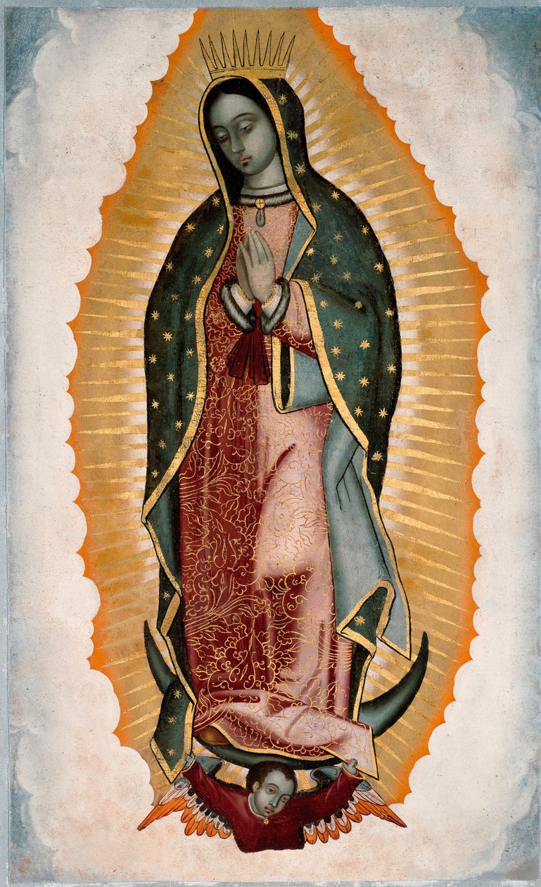 Guadalupen Neitsyen (tai Neitsyt Marian) esitys tekijältä Unknown artist