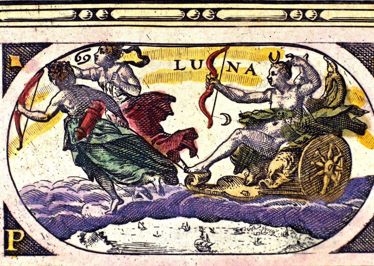 Kuun esitys. 1700-luvun kaiverrus. tekijältä Unknown artist