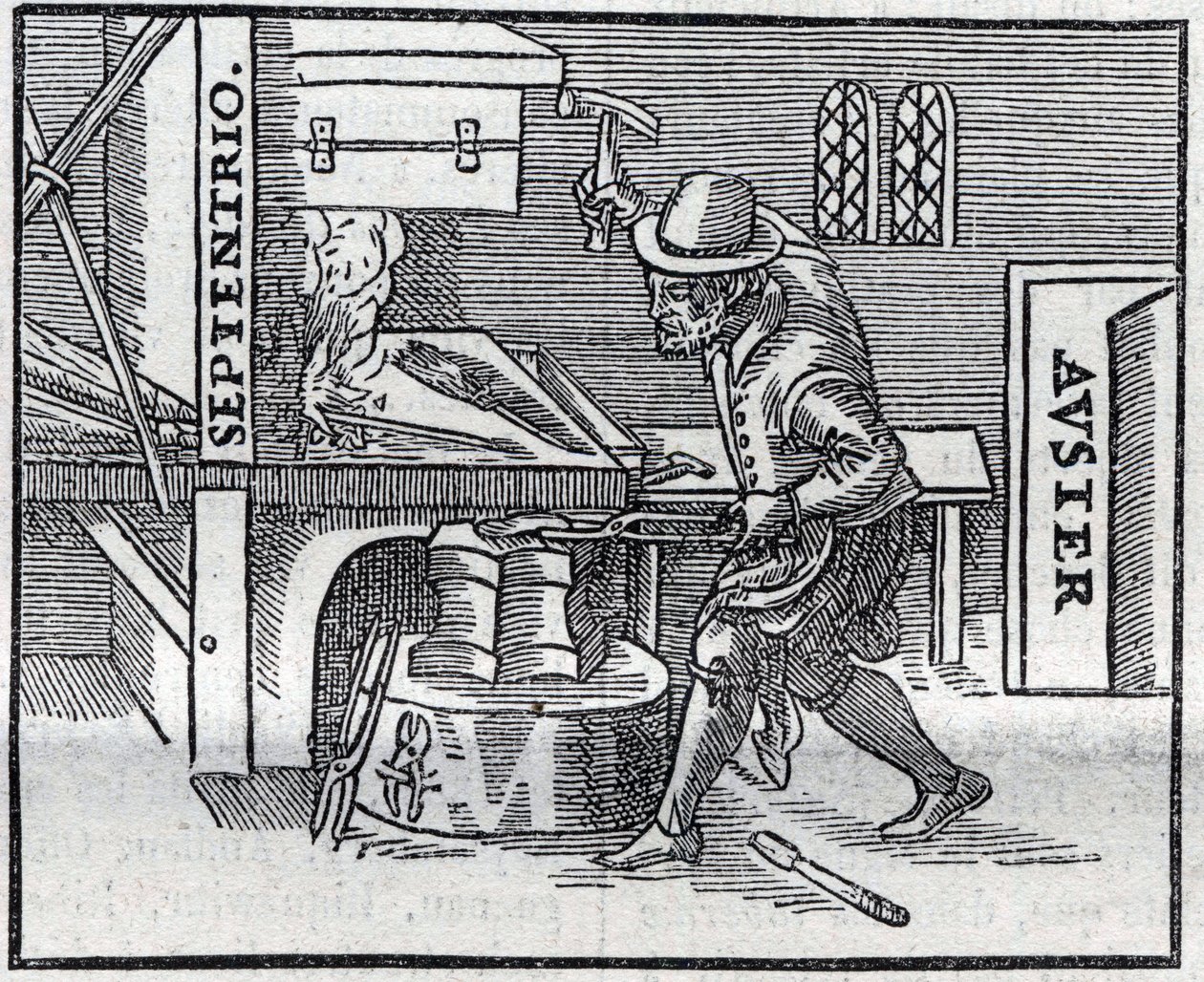 Jäljennös William Gilbertin (tai William Gylberden) kaiverruksesta vuodelta 1600 "De Magnete, Magneticisque Corporibus, et de Magno Magnete Tellure" (tai Magnetism and Magnetic Bodies, and Great Magnet of the Earth) tekijältä Unknown artist