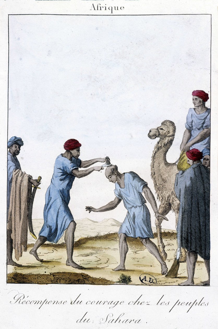 Palkinto Saharan kansojen rohkeudesta - Kaiverrus tekijältä Unknown artist