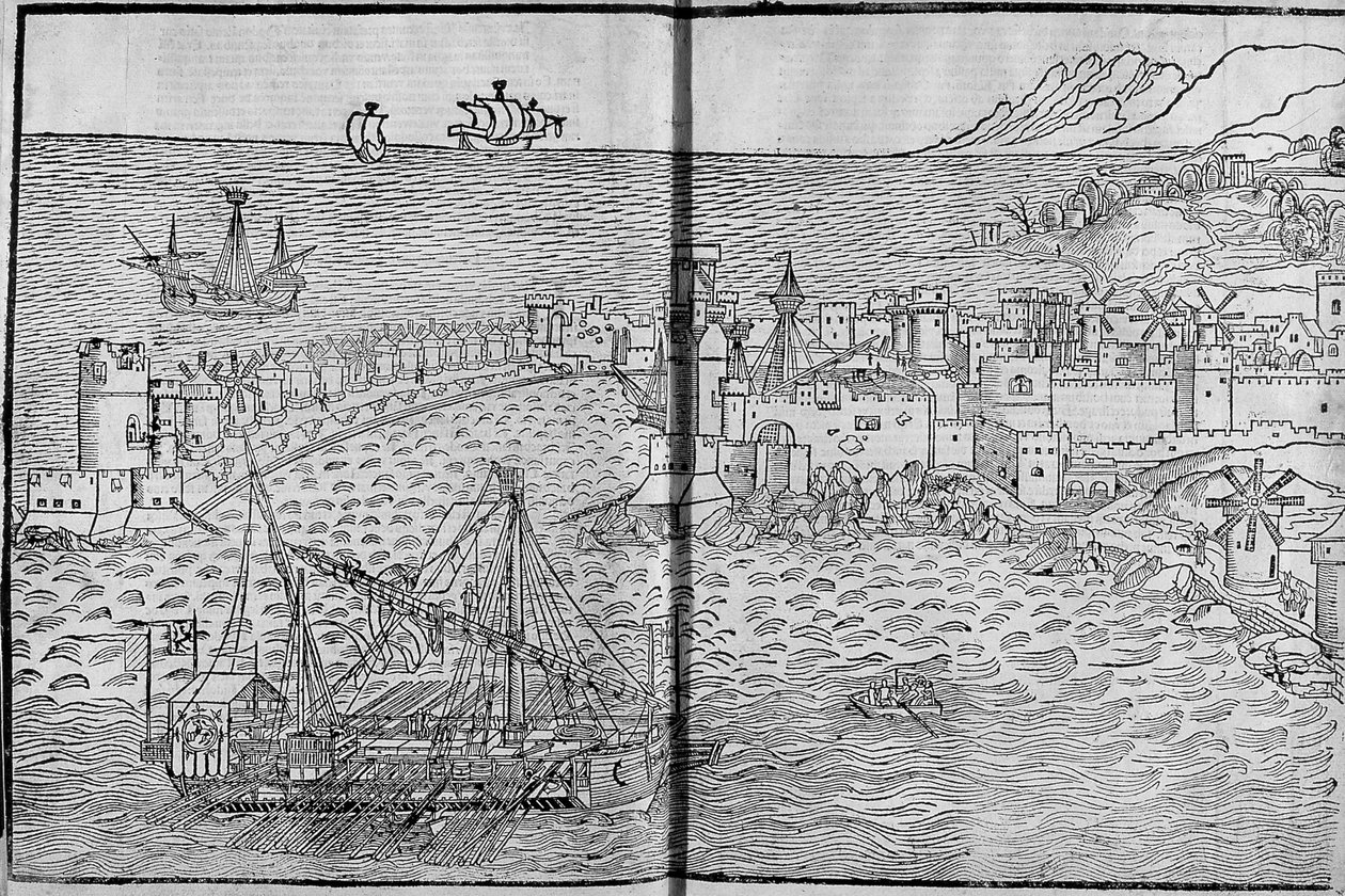 Rodos - Bernard de Breydenbachin "" Les Saintes Peregrinations" -kirjassa tekijältä Unknown artist