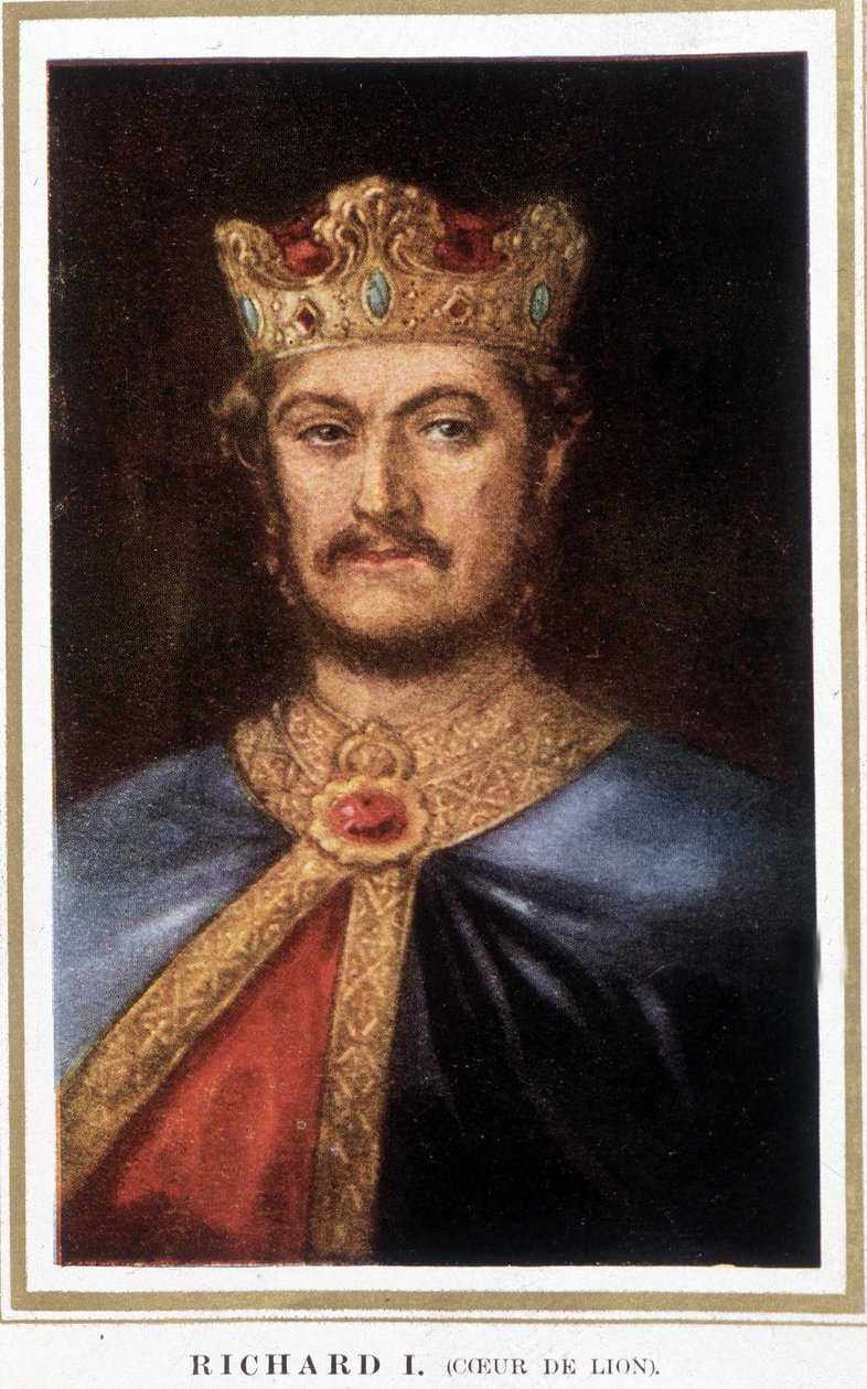 Richard I Heart of Lion - British Museumin kaiverruksesta tekijältä Unknown artist