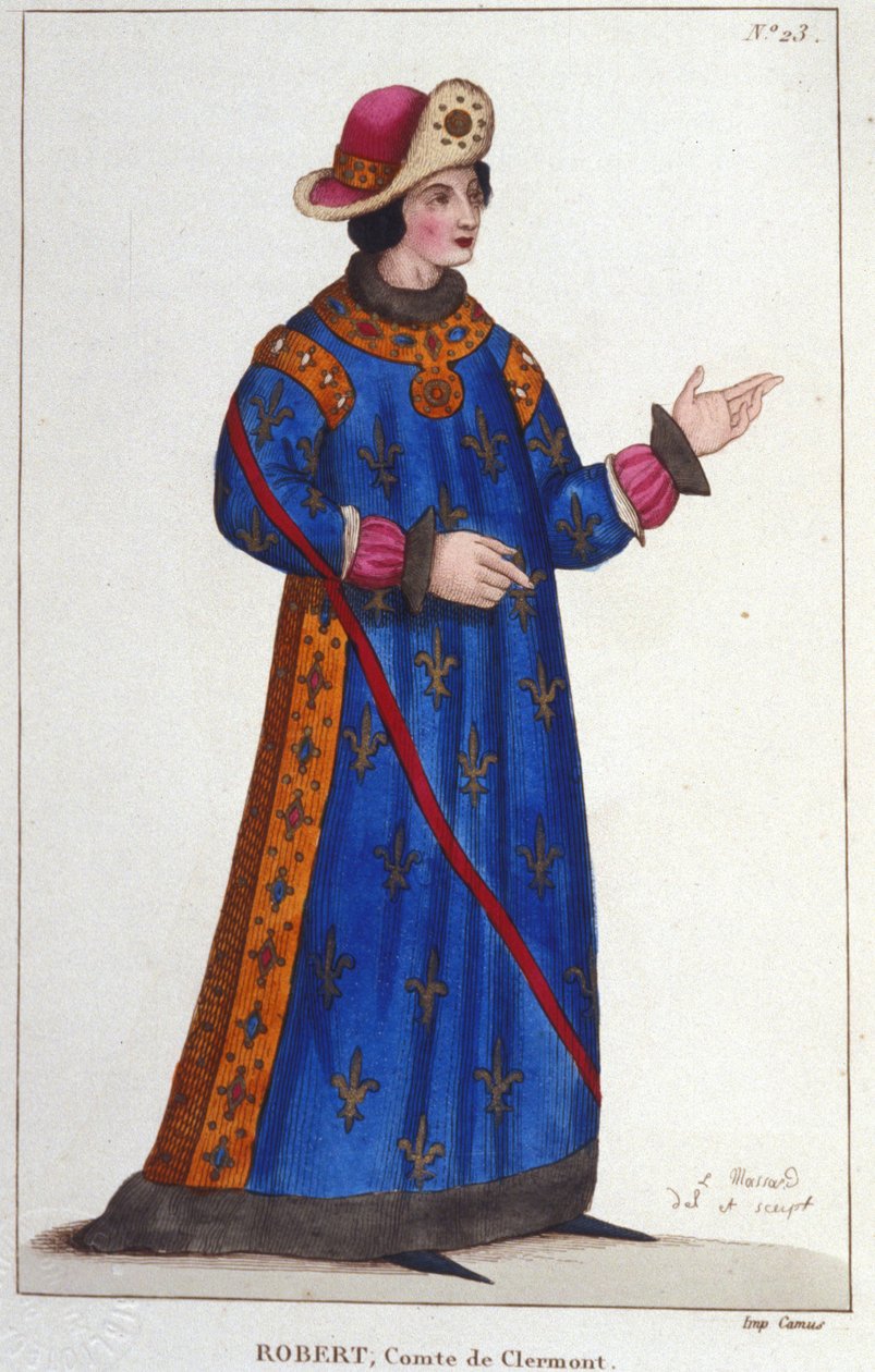 Robert Ranskalainen, Clermontin kreivi (1256-1318). Kapetian prinssi. tekijältä Unknown artist