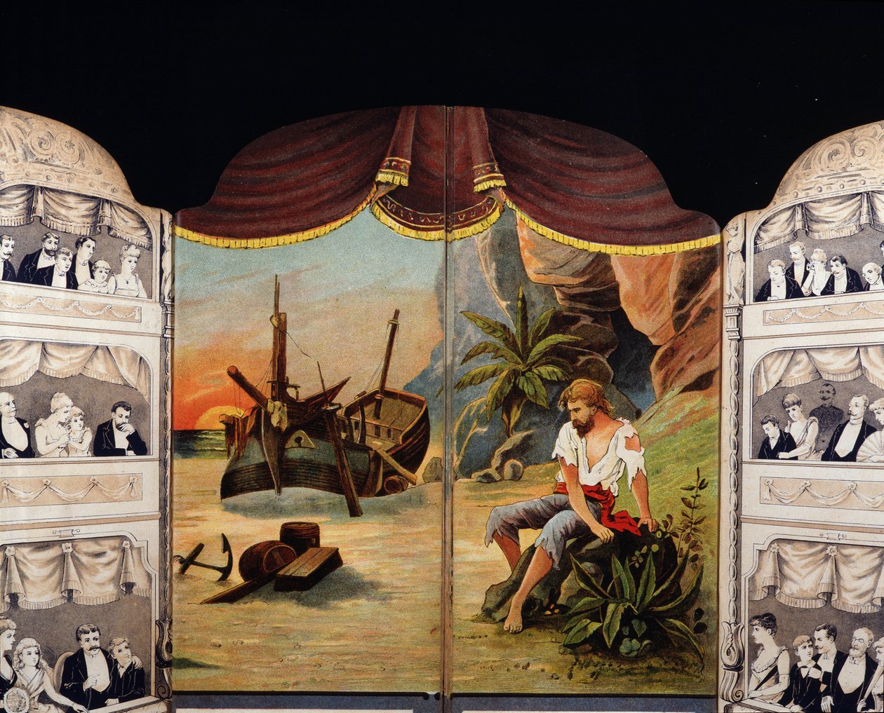 Robinson Crusoé - Daniel de Foen tai Defoen (1660 - 1731) kirjan kansi tekijältä Unknown artist