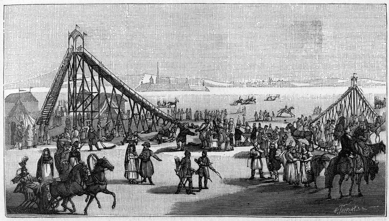 Vuoristorata Venäjällä Sauerweidin vanhasta alkuperäisestä piirroksesta. luonnossa. Katsaus tieteisiin ja niiden sovelluksiin taiteeseen ja teollisuuteen." 1888 tekijältä Unknown artist