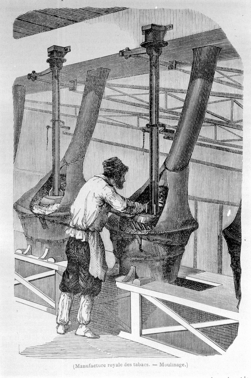 Royal Tobacco Factory: tupakan jauhatus. 1800-luvun kaiverrus. tekijältä Unknown artist
