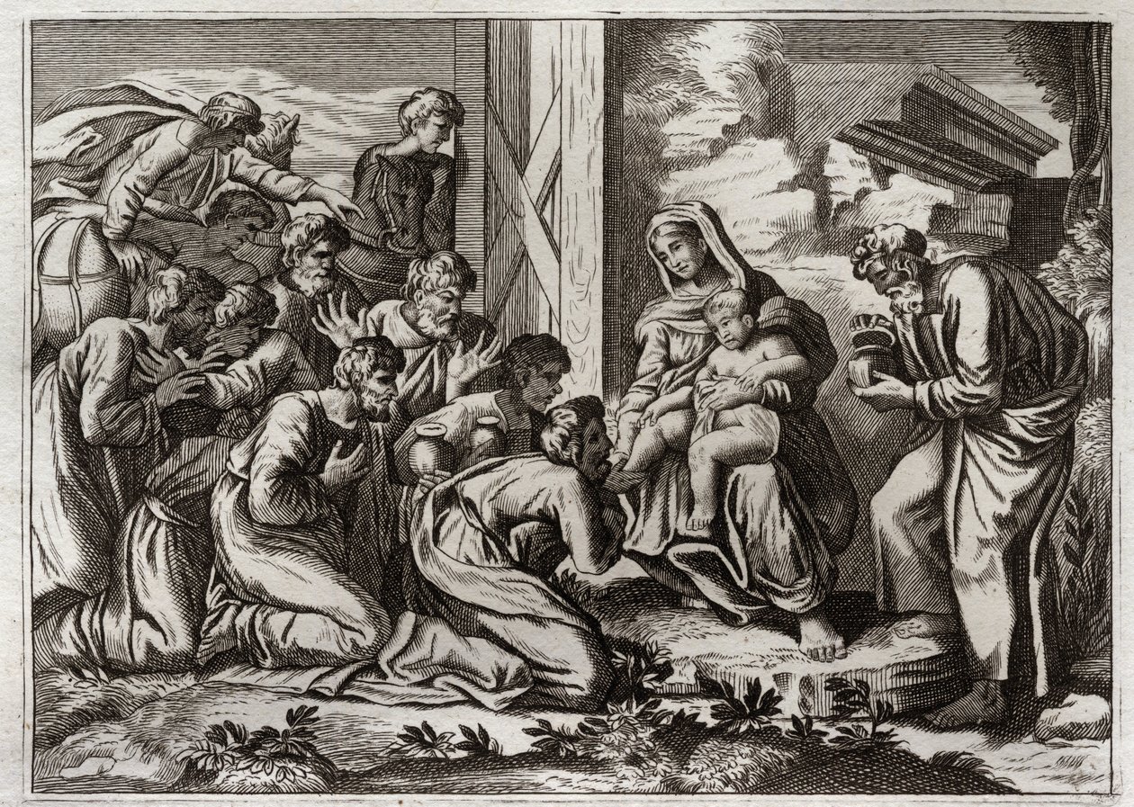 Royaumont Raamattu, Uusi testamentti: Viisaiden palvonta. tekijältä Unknown artist