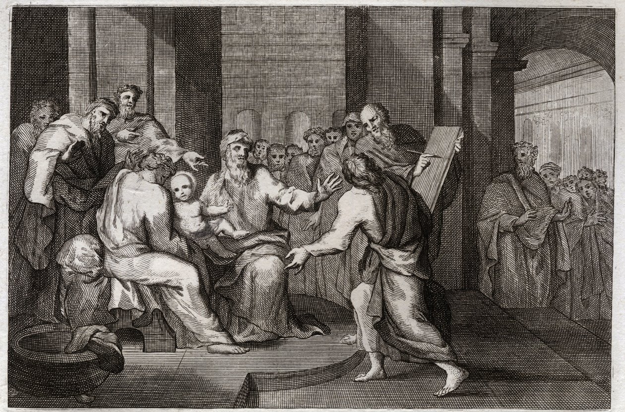 Royaumont Bible, Uusi testamentti: Jeesuksen Kristuksen ympärileikkaus. Kuvitus vuodelta 1811. tekijältä Unknown artist