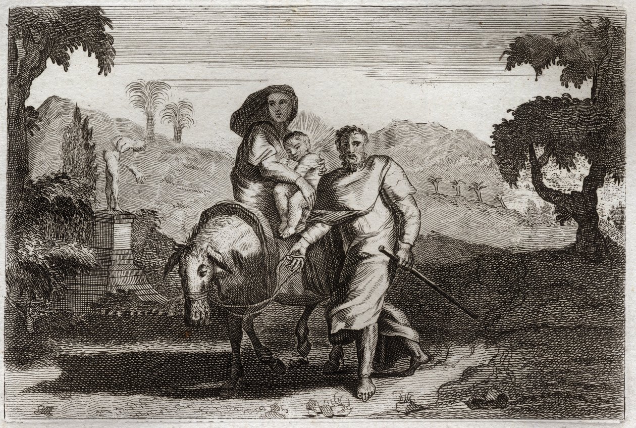 Royaumont Bible, Uusi testamentti: Lento Egyptiin. tekijältä Unknown artist