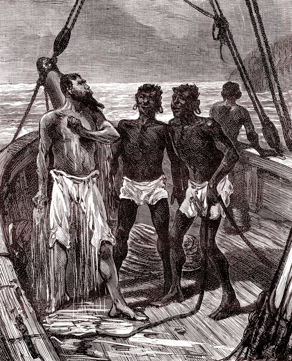 Kumikuljetus Maroni-joella, Guyana tekijältä Unknown artist